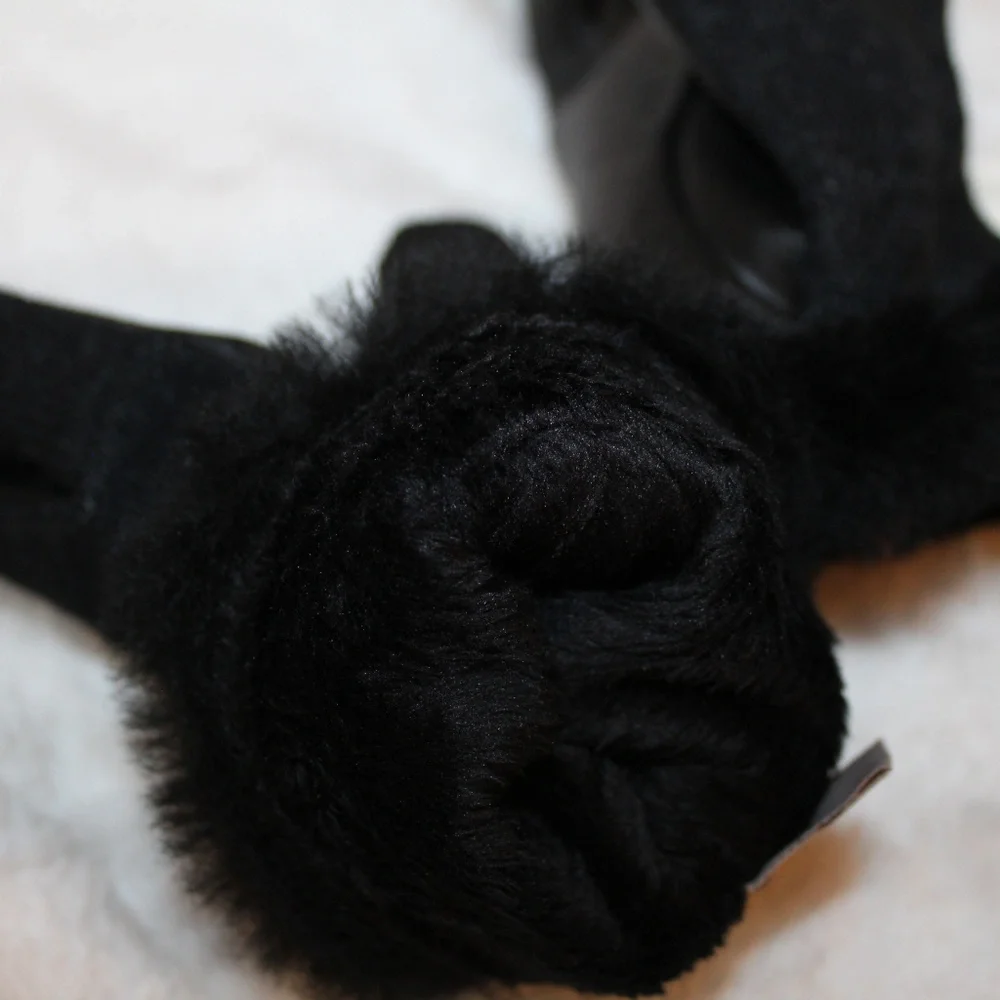 UGG TECH ENABLED KNIT LEATHER SHEARLING‎ GLOVES NEW